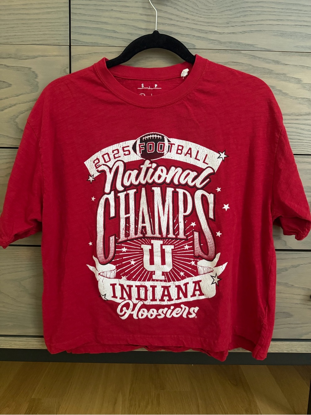 Pressbox Red Indiana 'National Champs' Graphic Tee